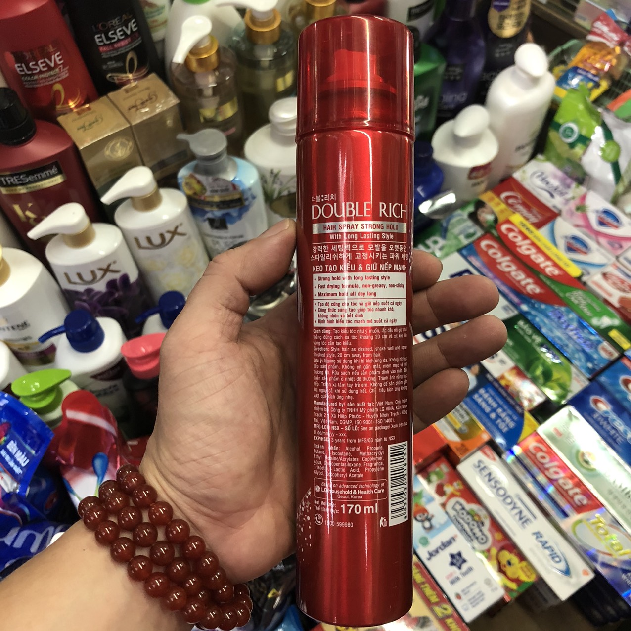 Keo xịt giữ nếp tóc Double Rich hair spray 170ml