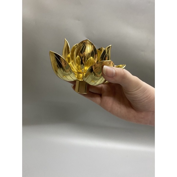 Hoa sen để nến bằng đồng cao cấp, kích thước 7cm x 12cm