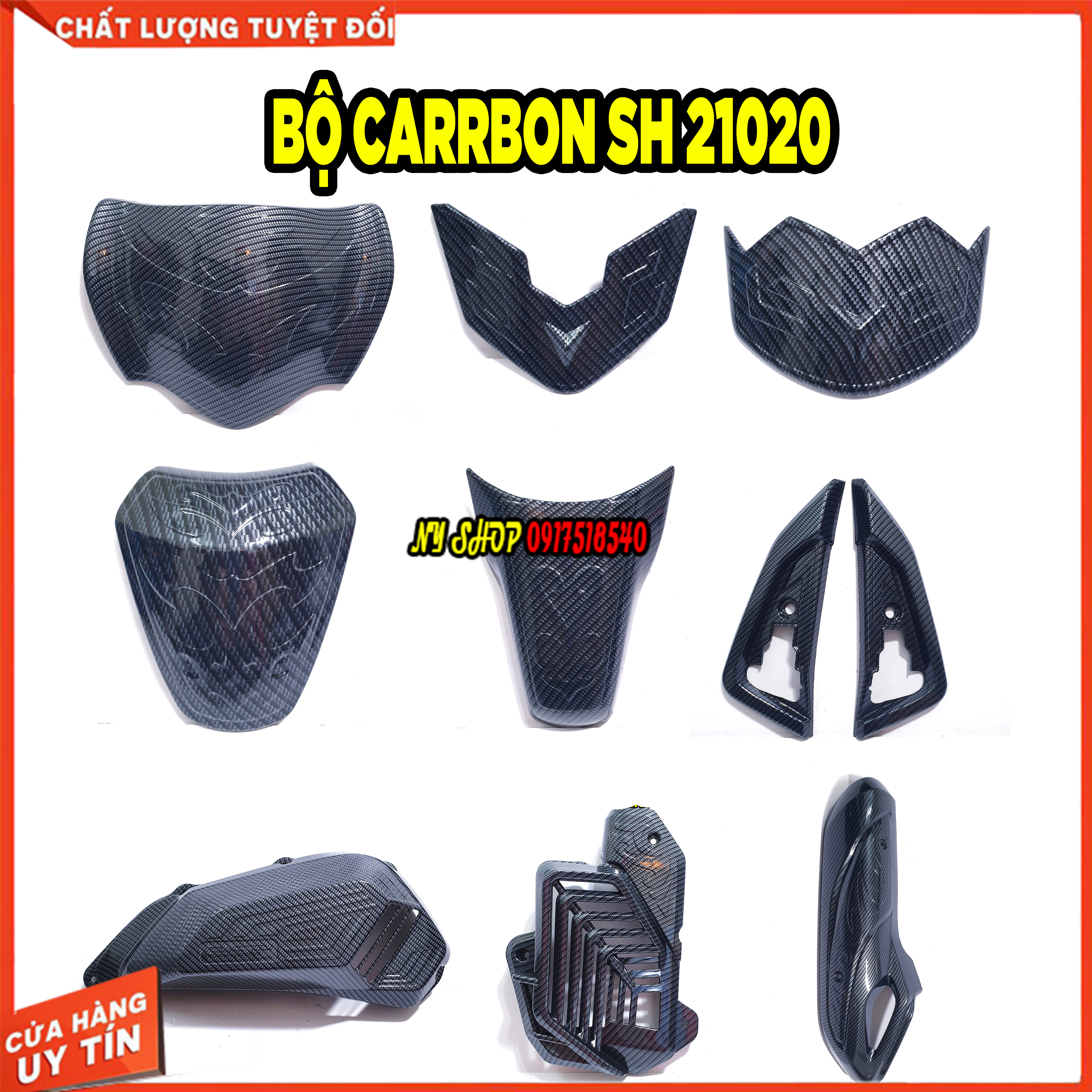 Combo bộ carbon 9 món gắn sh 2020 - 2021 hàng artistar chuẩn đẹp