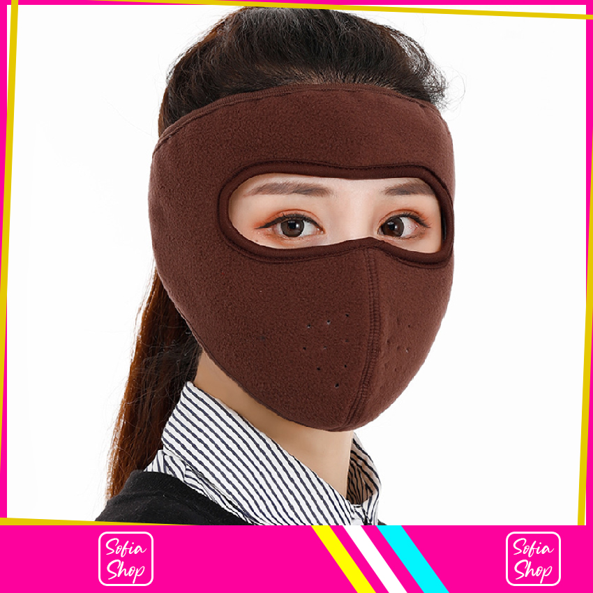 [TP. HCM + HN] Khẩu Trang Ninja Có Kính Chống Nắng Chống Bụi Nam Nữ Vải Nỉ Che Kín Mặt HNX19 - Khau Trang Ninja Co Kinh Chong Bui Chong Nang Chong Ret Nam Nu Vai Ni Che Kin Mat - ShopSofia