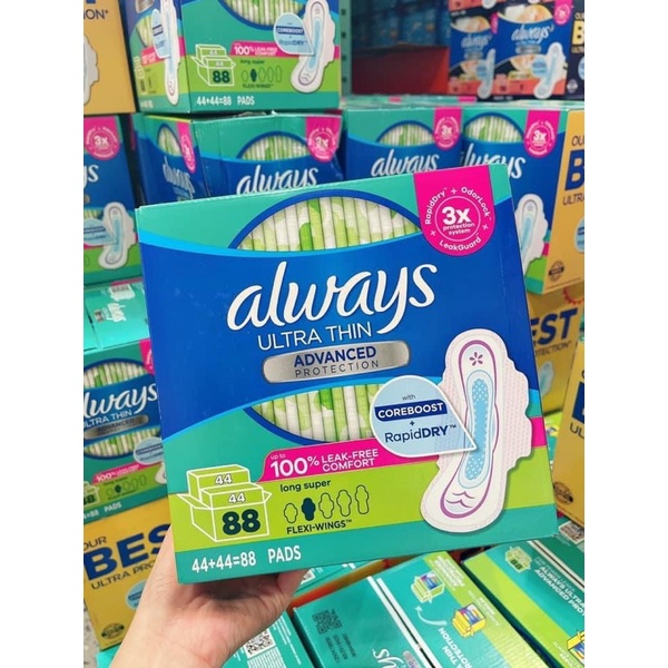 [Chính Hãng] Băng vệ sinh ngày và đêm Always Ultra Thin Mỹ