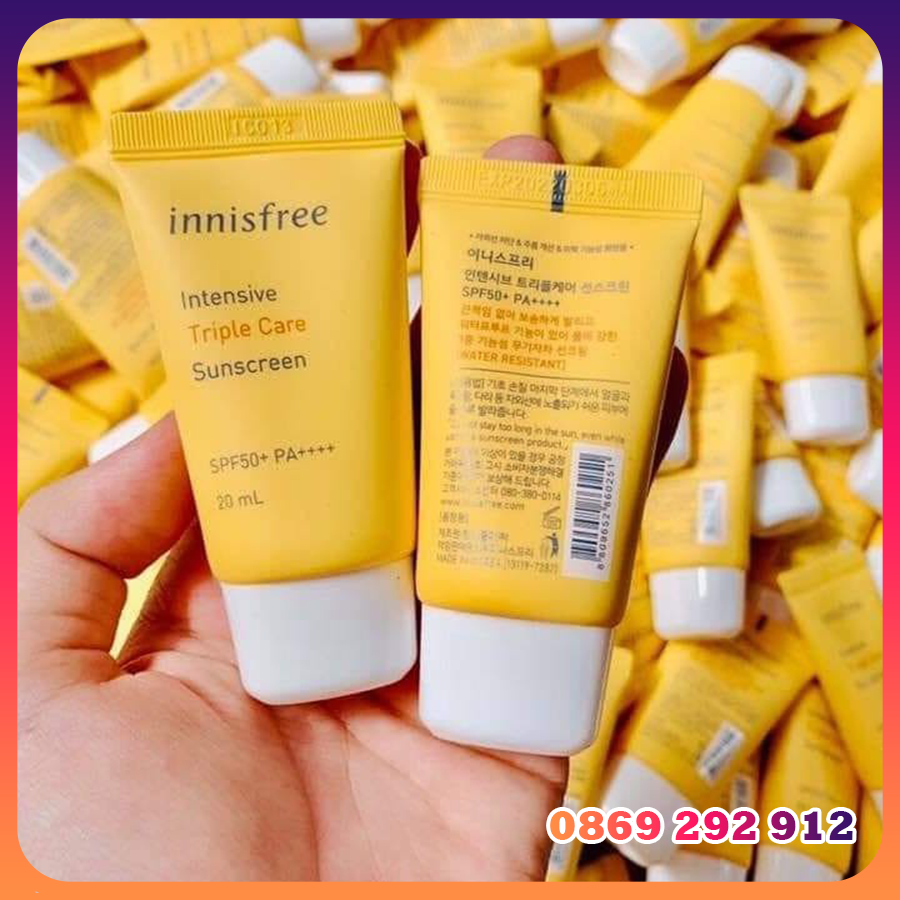 Kem chống nắng Innisfree mini vàng nắp trắng 20ml