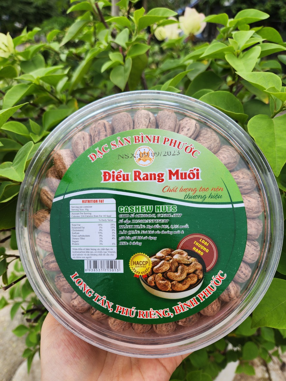 HẠT ĐIỀU RANG MUỐI NGUYÊN LỤA BÌNH PHƯỚC 500gr