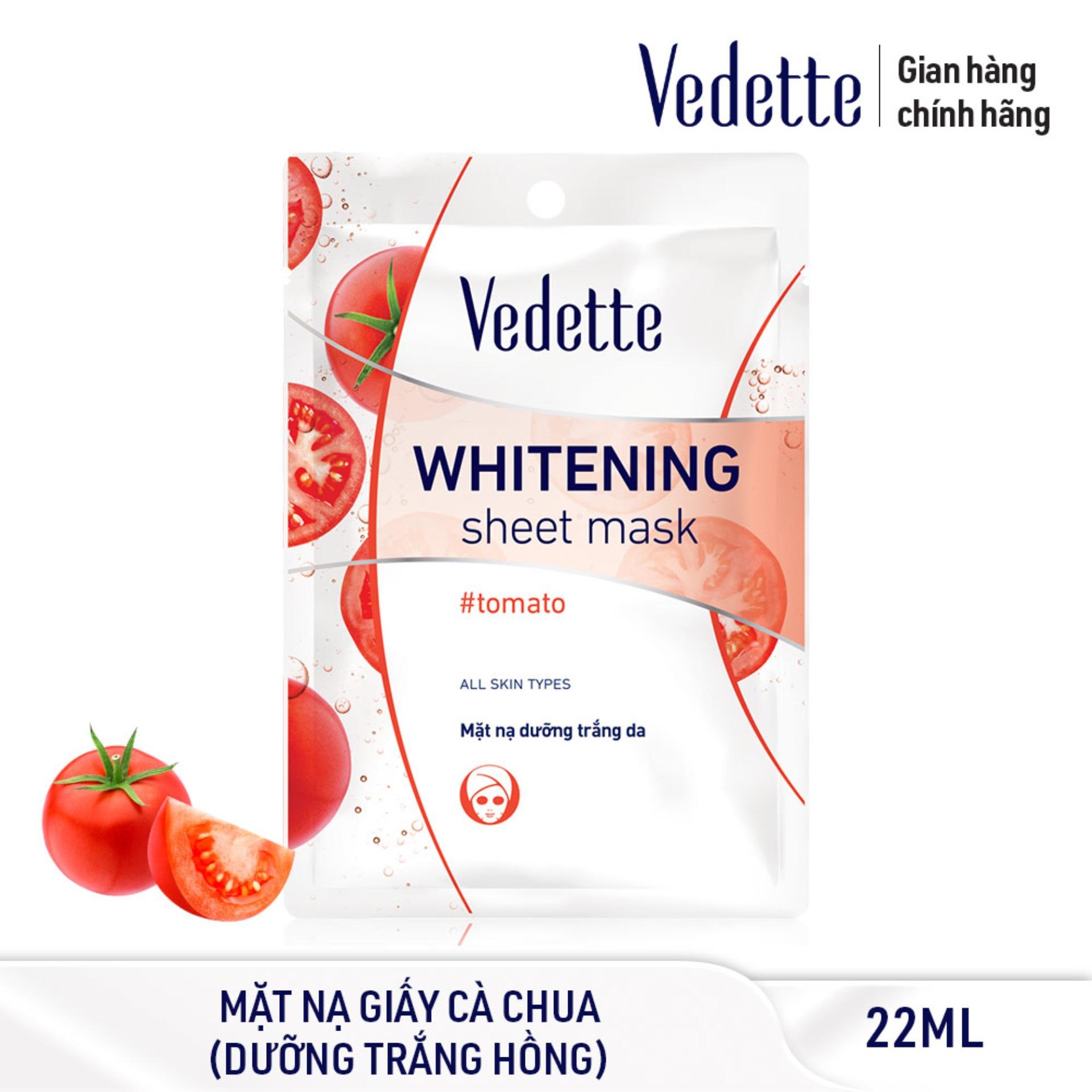Mặt nạ giấy trắng da Vedette Cà Chua 22ml (TPM020)