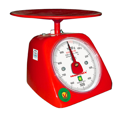 Cân nhựa Nhơn Hòa 1 kg (mặt số tròn)