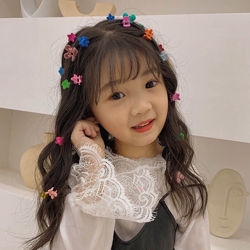 Set 40c kẹp cua/ bấu tóc mini nhiều màu cho bé