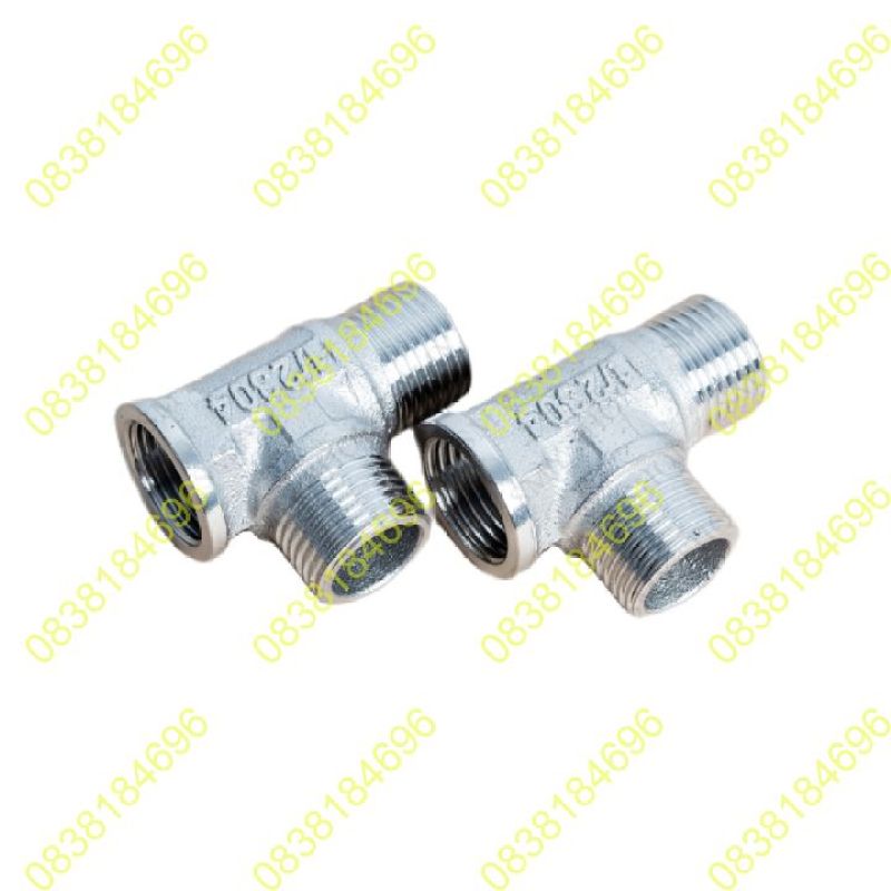Bảng giá Bộ 2 tê ren inox Ø 21 - 2 đầu ren ngoài - 1 đầu ren trong (1/2-304) ban T 2 đầu răng ngoài 1 đầu răng trong