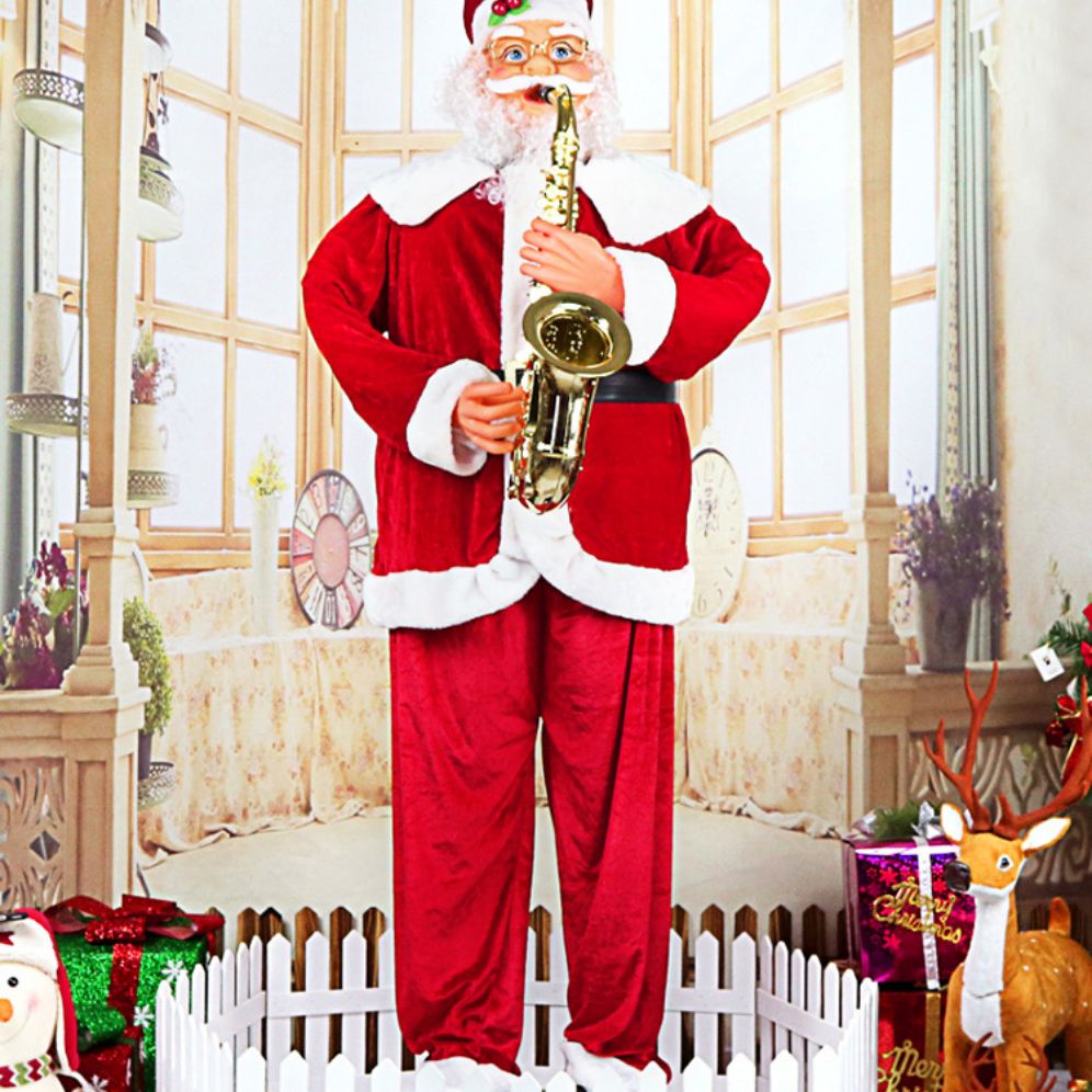 Ông già noel thổi kèn điện