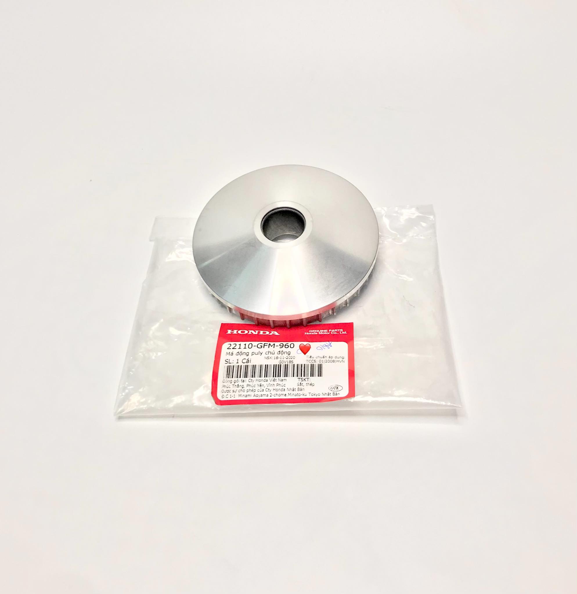 Chén Bi - Mặt Nhôm Nồi Air Blade 110 - Click 110 - Lend 110 Chính Hãng Honda