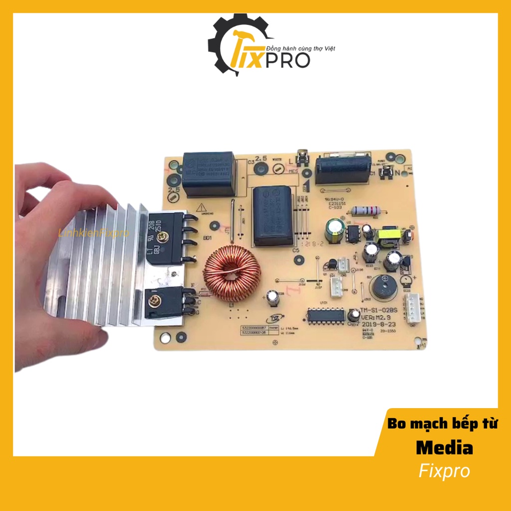 Bo mạch bếp từ Media chính hãng, bo zin cho bếp từ Media phím bấm
