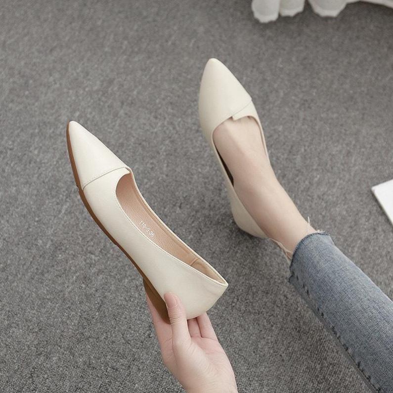 Giày bệt nữ đủ 2 màu đen kem MÃ A10 giá rẻ