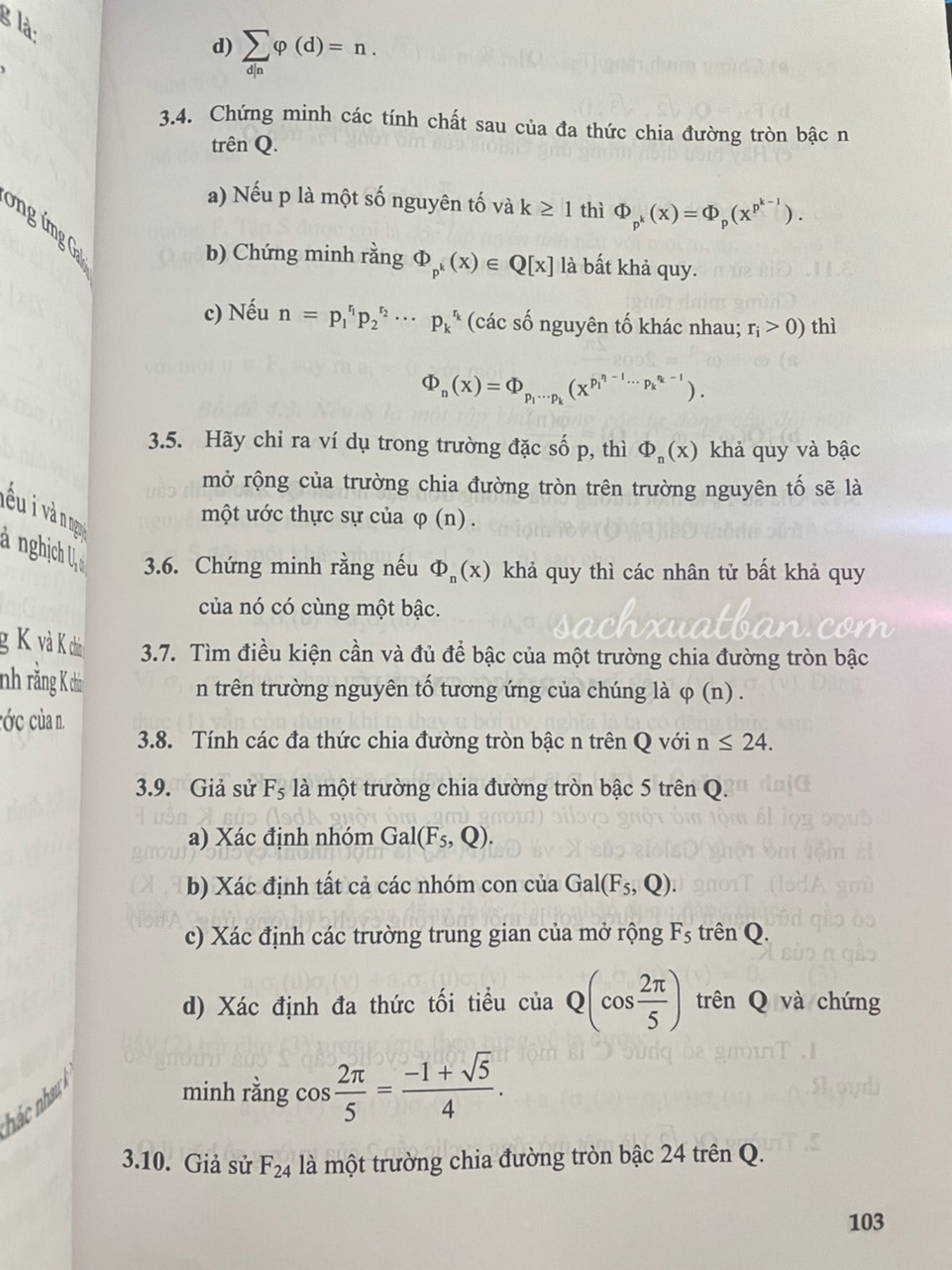Sách Cơ sở lí thuyết Galois - NTbooks