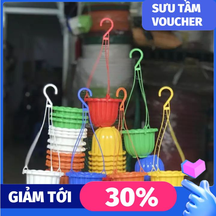 Combo 10 chậu treo hình bí size nhỏ mini 11x8cm.