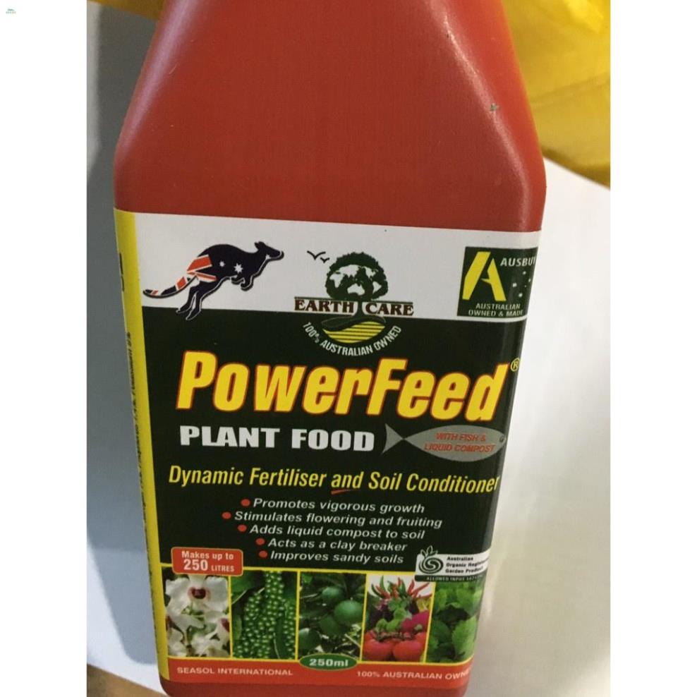Phân đạm cá Powerfeed chai 250ml, nguyên liệu nhập khẩu Úc, chiết xuất từ cá Hồi