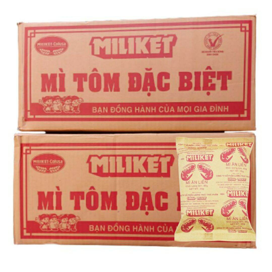 Thùng mì tôm đặc biệt Miliket 65g