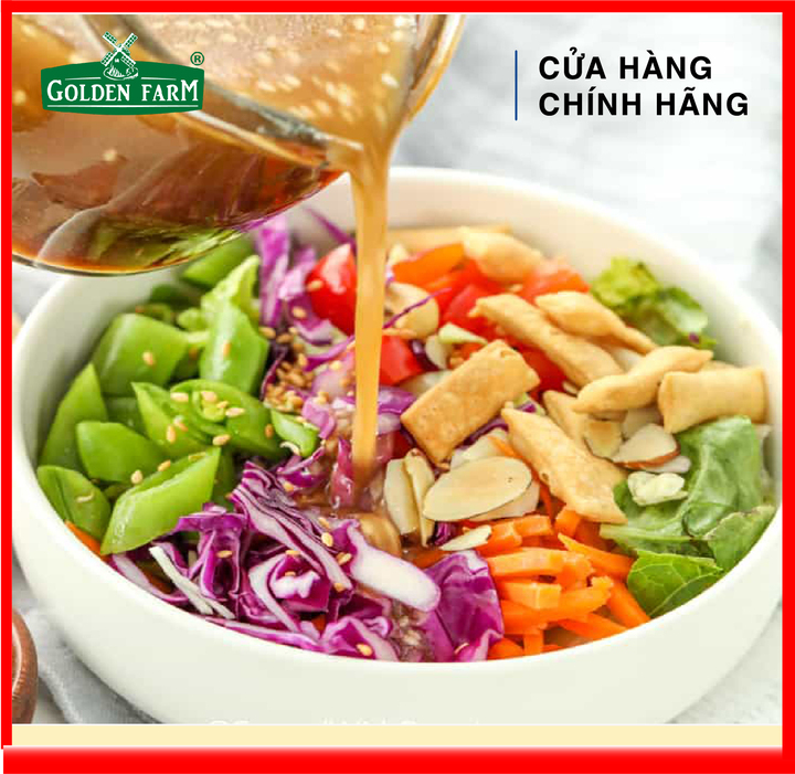 [Phù hợp ăn kiê.ng] Sốt Salad Mè Rang Golden Farm