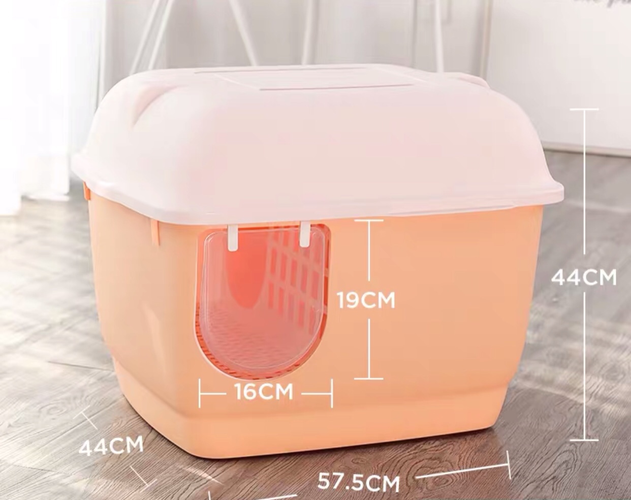 Nhà vệ sinh cho mèo ngăn mùi 2 ngăn size lớn tặng kèm xẻng - 4pets official