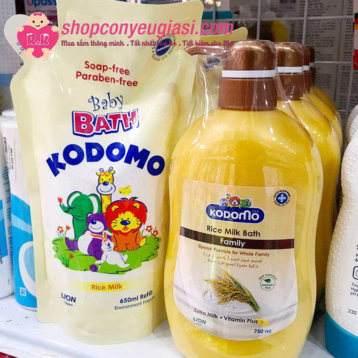[HCM]Sữa Tắm Trẻ Em Kodomo Tinh Chất Sữa Gạo 650ml