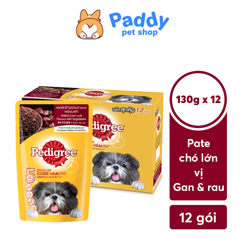 Pate pedigree cho chó trưởng thành - gan & rau 130g