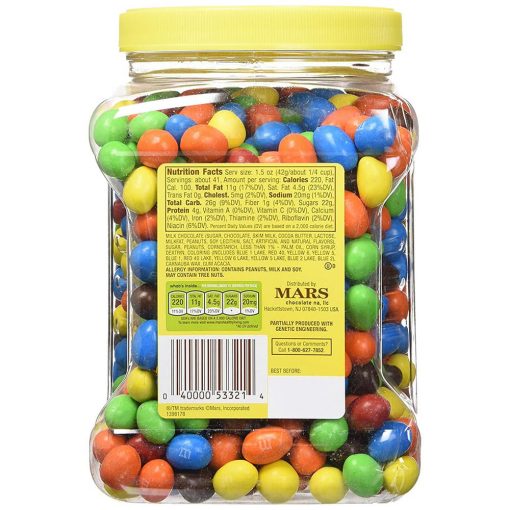 Socola M&M đậu phộng M&M’s Peanut Chocolate Hộp 1757.7g