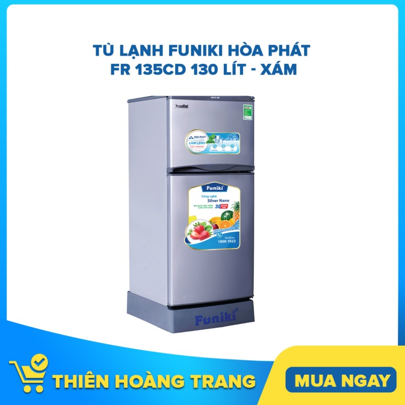 Tủ lạnh Funiki Hòa Phát FR 135CD 130 lít - xám
