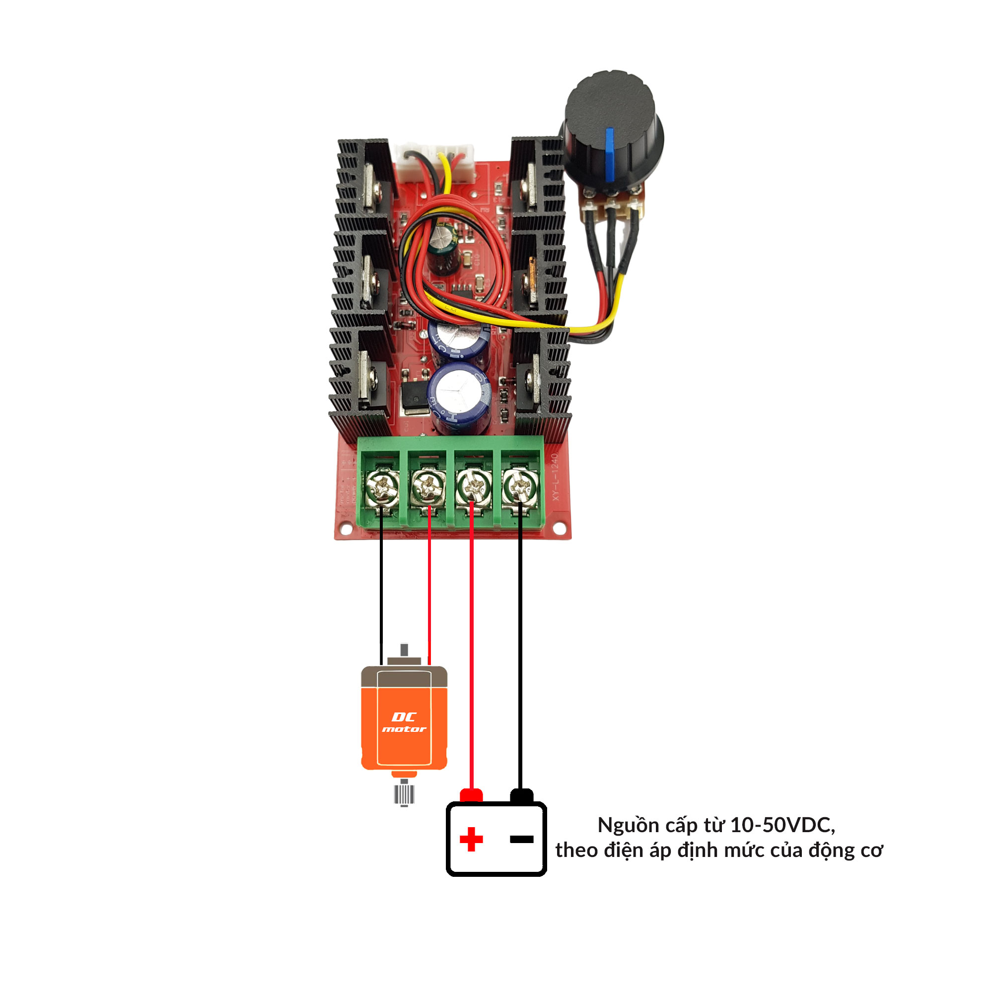 Bộ điều khiển tốc độ động cơ DC 40A