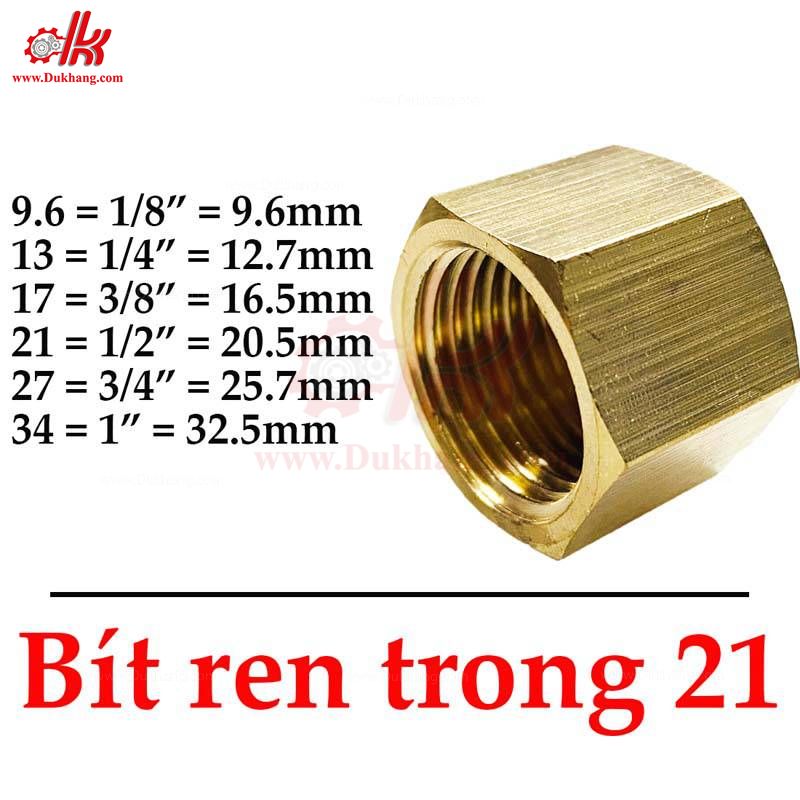 Bít thau ren trong - Nút bít ren trong