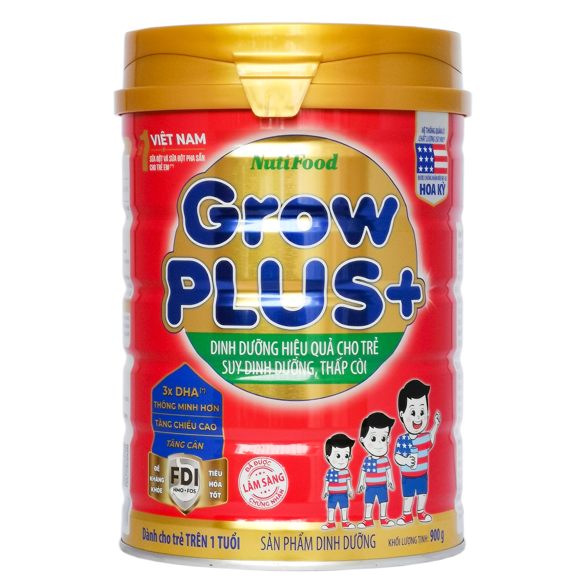 SỮA BỘT NUTIFOOD GROW PLUS+ ĐỎ 900G