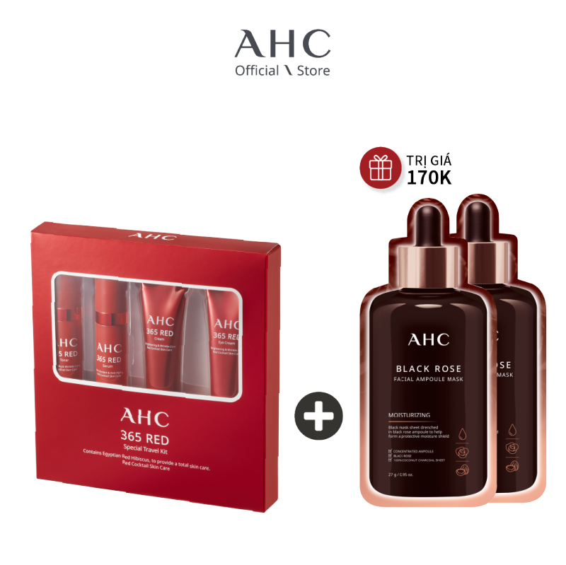 Bộ Dưỡng Da Chống Lão Hóa AHC 365 Red Travek Kit 4pcs (43ml) giá rẻ