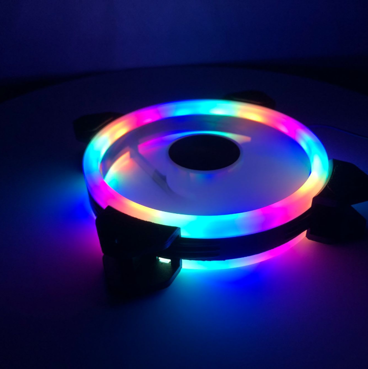 FAN CASE VSP 12CM LED DOUBLE CIRCLE