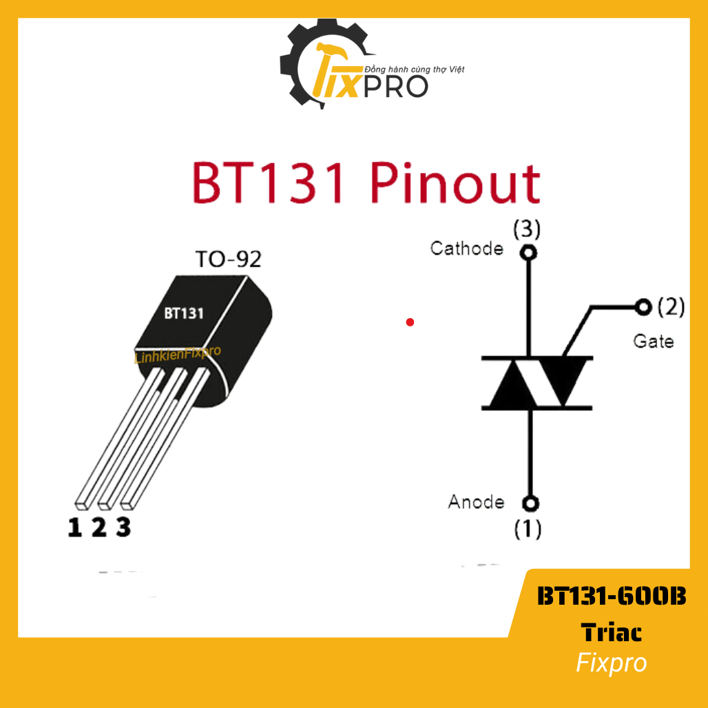 Bt131-600 bt131 triac 1a 600v to-92 chất lượng tốt