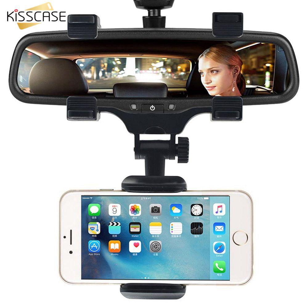 Phone holder mirror car multi-function for phone line