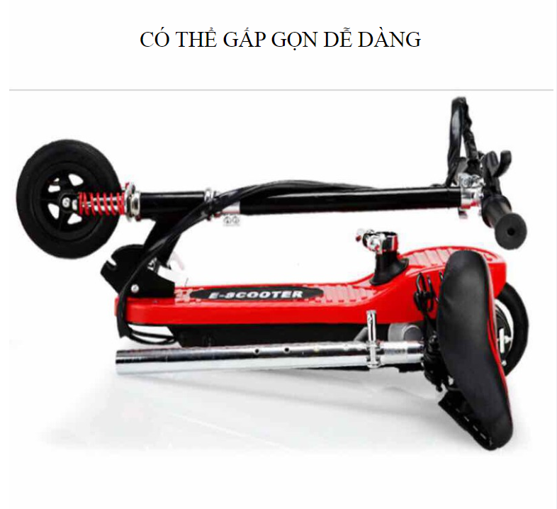 Xe điện mini E- SCOOTER phiên bản cao cấp gấp gọn tải trọng 80kg - TẶNG KÈM GIỎ ĐỰNG ĐỒ, BẢO HÀNH 2 NĂM, ĐỔI MỚI 1-1 TRONG 7 NGÀY NẾU CÓ LỖI