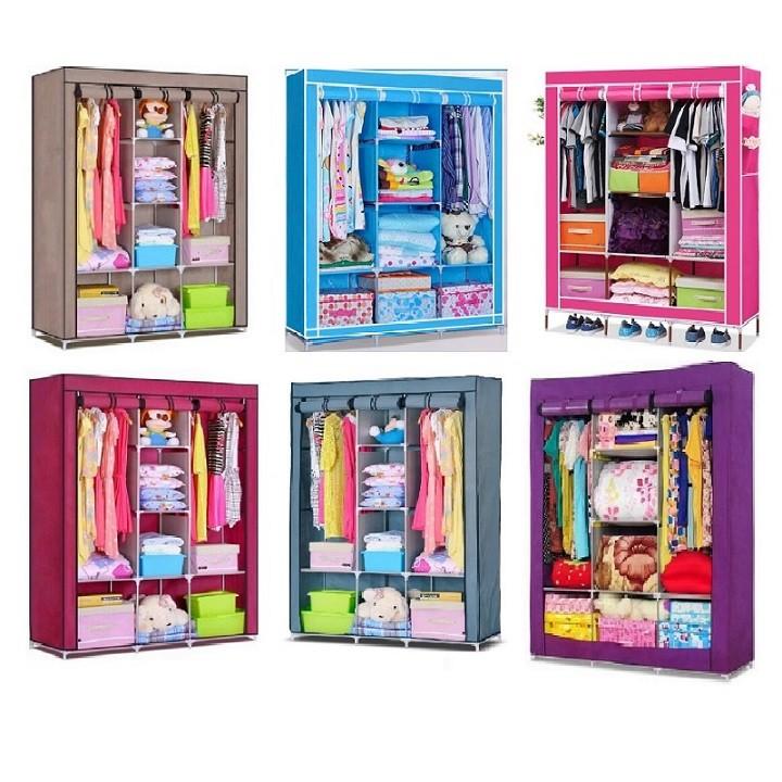 [HCM]tủ quần áo 8 ngăn - tủ vải