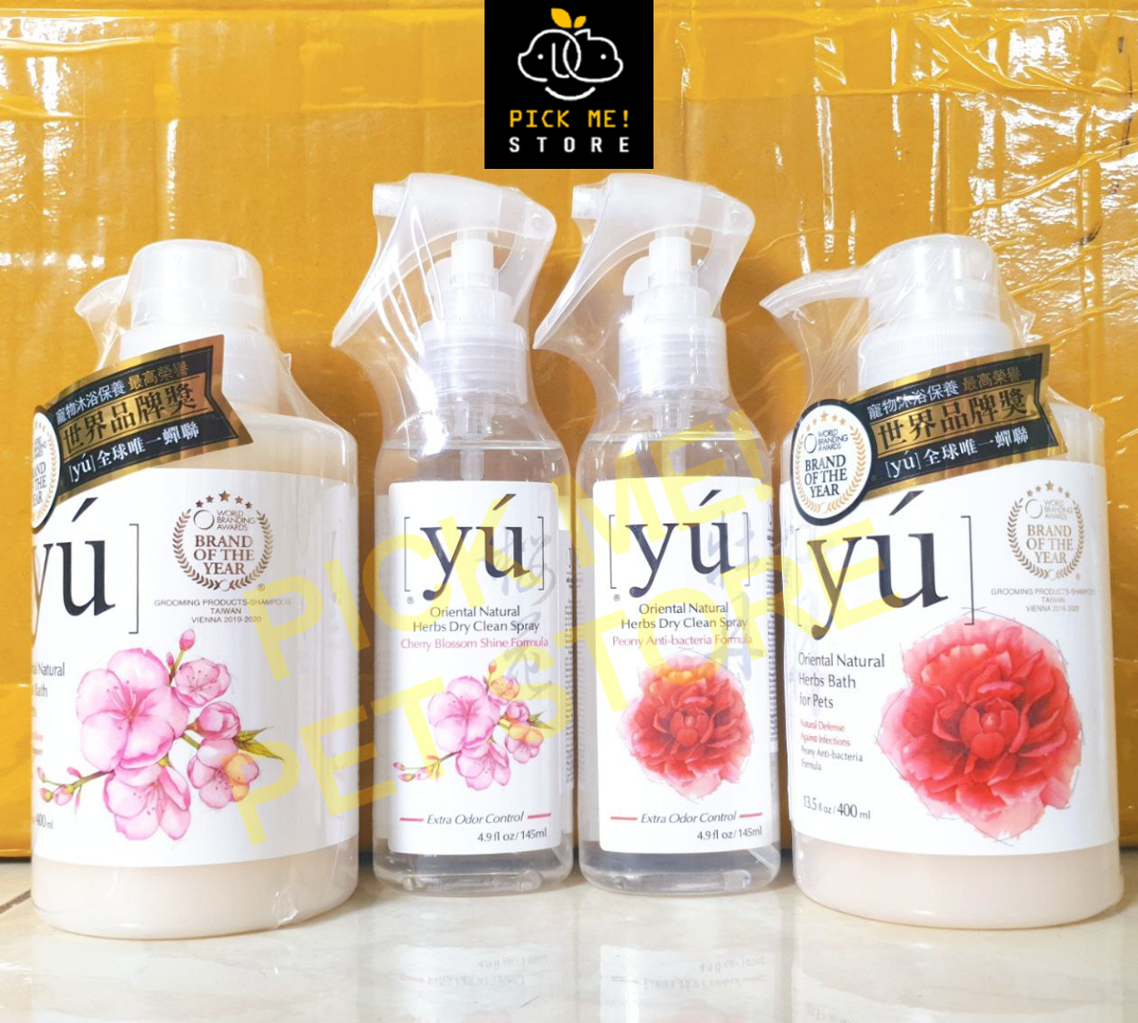 [145ml] Tắm Khô, Khử Mùi YU, YÚ cho Chó Mèo - Dạng Xịt Lưu Hương Lâu, Thơm Mát