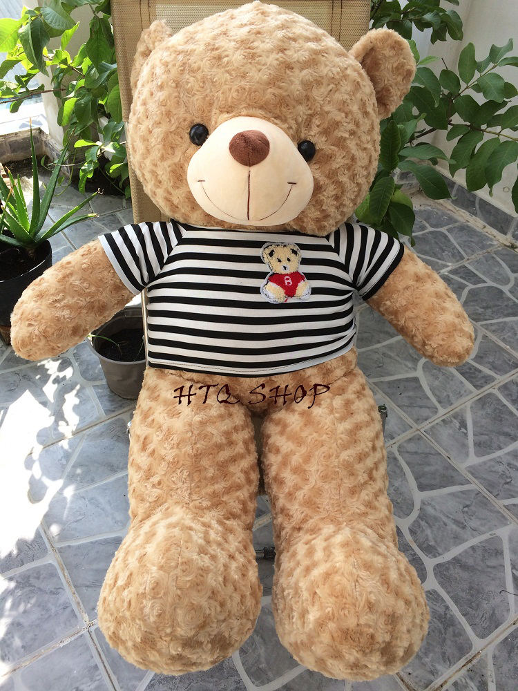 GẤU BÔNG TEDDY CAO CẤP KHỔ VẢI 1M DÀI 80CM (SỮA)