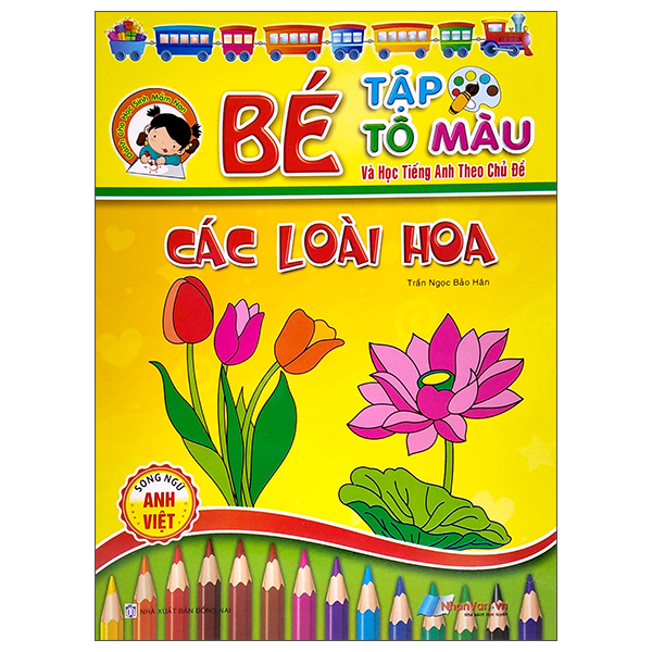 Fahasa - bé tập tô màu và học tiếng anh theo chủ đề - các loài hoa