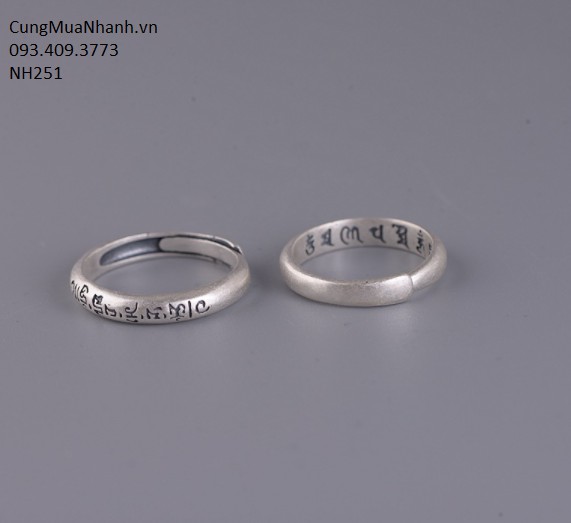 NHẪN KHẮC OM MANI PADME HUM TIẾNG PHẠN - NH251