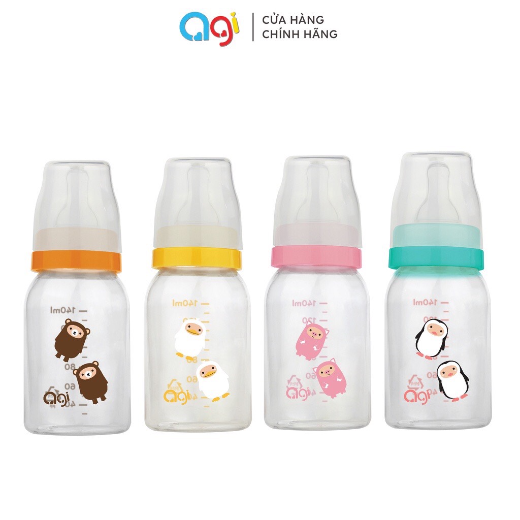 Bình Sữa cổ hẹp Agi PP 60ml - 140ml - 250ml
