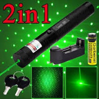 (Bundled battery + local charger + 1 head reference picture) flashlight laser 303 laser flashlight green laser 303 laser green high-end, rechargeable modern handy, projection distance and beam projection flashlight laser 303 green light Ultra Strong