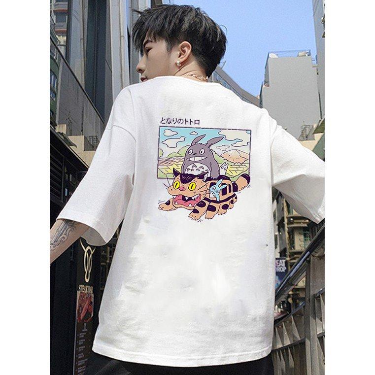 [Hoàn Tiền 15%] Áo thun tay lỡ unisex họa tiết hoạt hình phong cách Nhật Bản vải dày mịn TEET2438