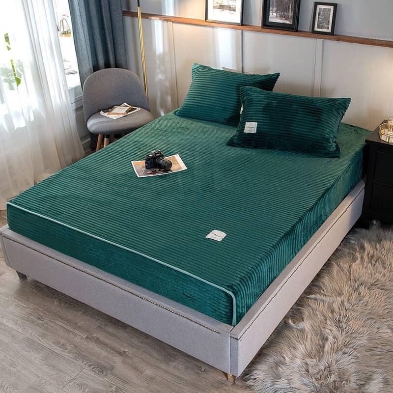 GA GỐI NỈ NHUNG TĂM ( KÈM 2 VỎ GỐI NẰM)