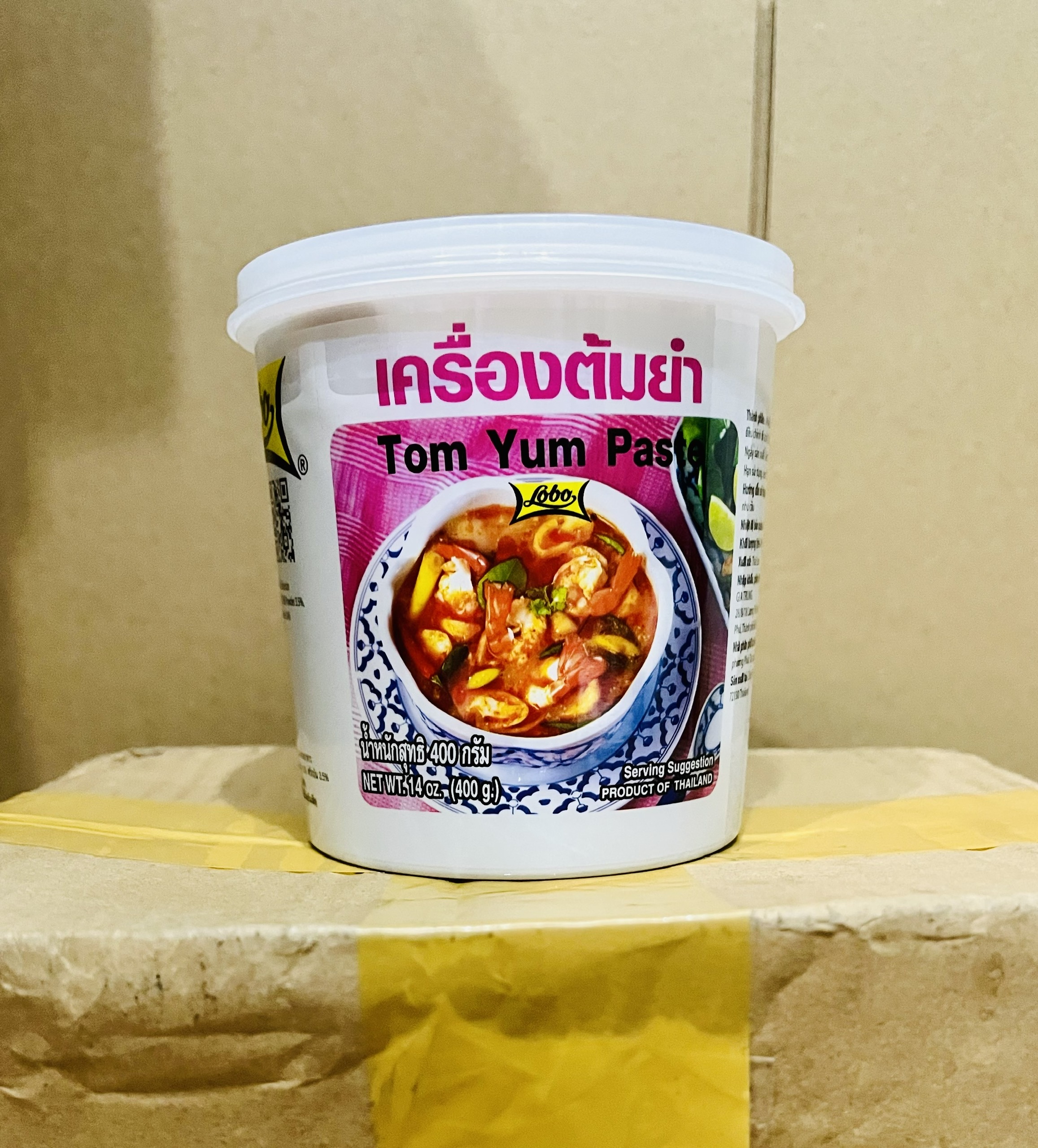 Sốt lẩu thái Tomyum Paste vị cay nhãn hiệu Lobo hũ (400g)
