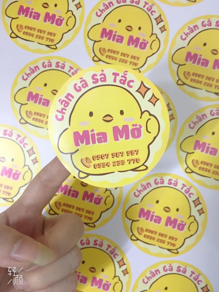 120 Tem nhãn (6cmX6cm) miễn phí thiết kế theo yêu cầu