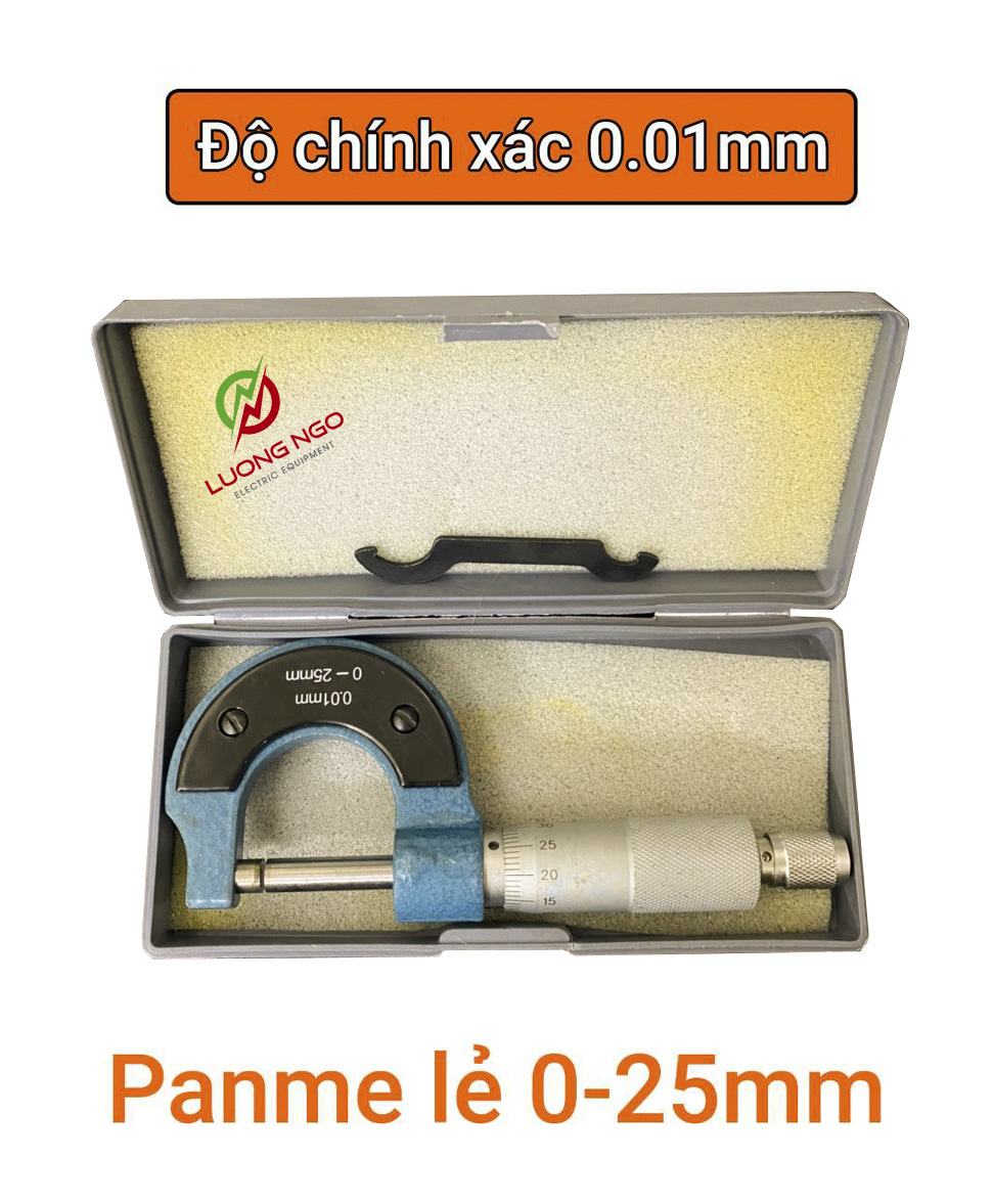 Thước đo dây đồng - panme 0-25mm cơ khí điện cơ thước kẹp cặp đo ngoài