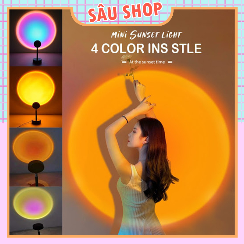 Bảng giá Đèn Led Chiếu Sáng Hoàng Hôn, Cầu Vồng, Mặt Trời - Siêu Hot TikTok (4 màu tiện dụng)