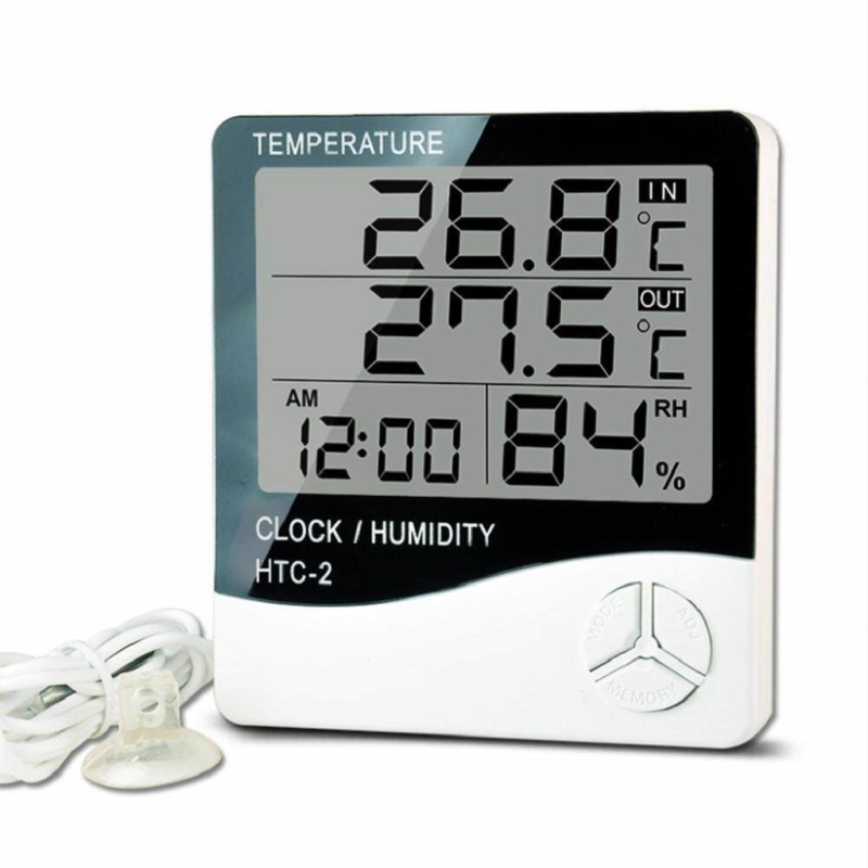 Đồng hồ đo độ ẩm nhiệt độ trong nhà và ngoài trời HTC2 HTC-2