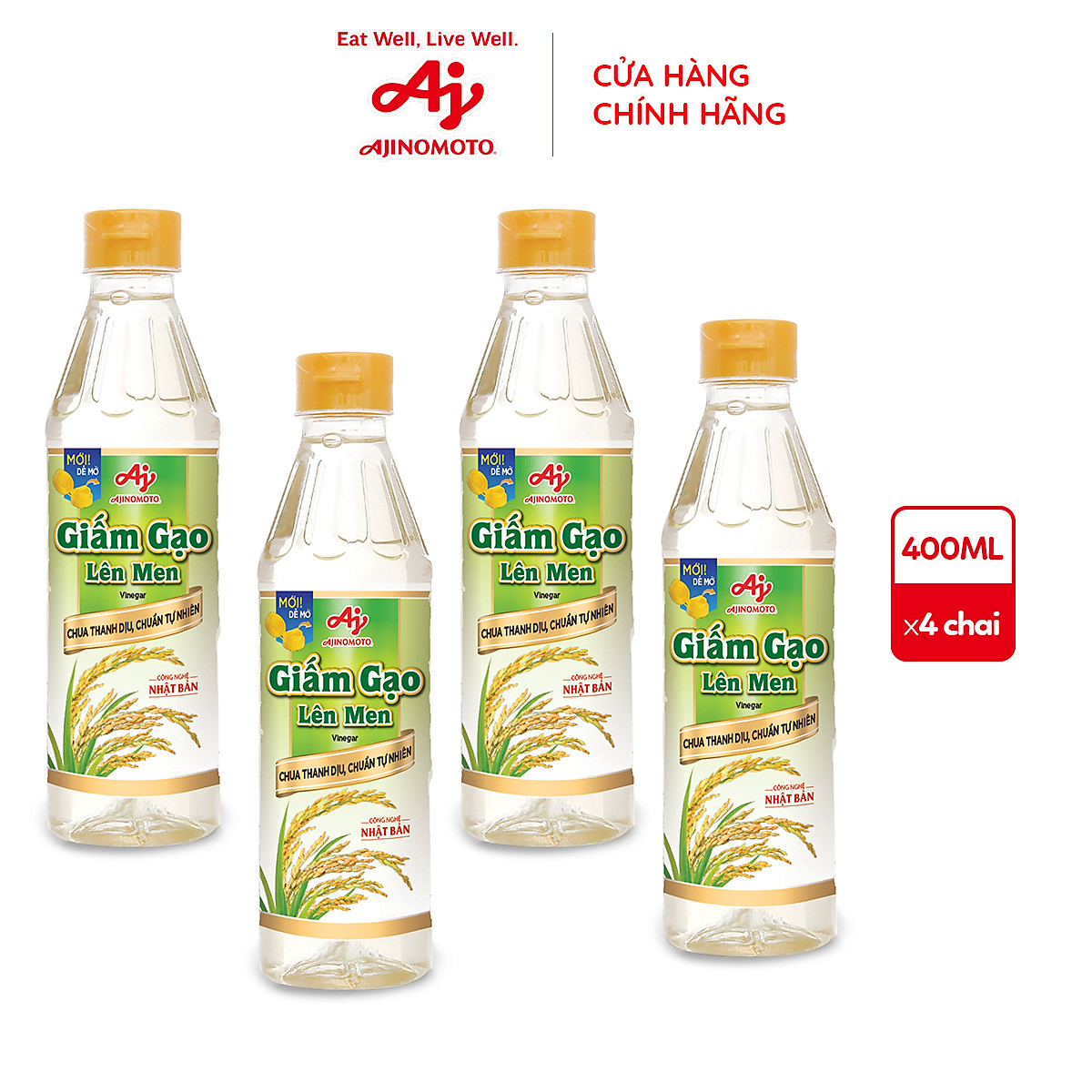 Giấm gạo lên men Ajinomoto chai (400ml)