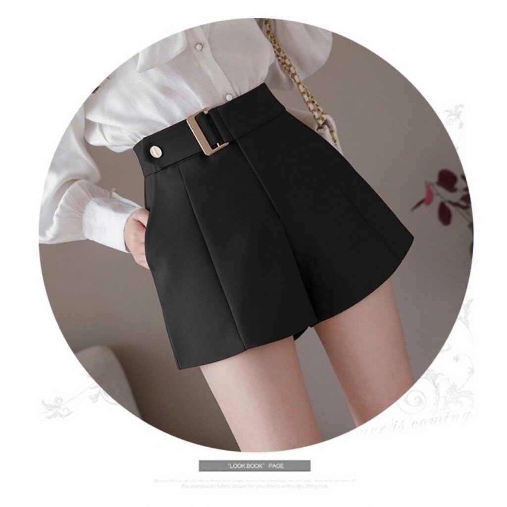QUẦN SHORT CẠP CAO ĐAI CÓ CÚC BẤM-mã 069
