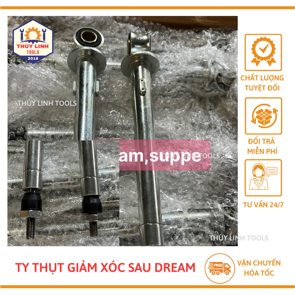 Ty giảm sóc sau dr/rs/si/ju/ws, ty sau xe máy dream/ws110/rs/sirius/jupiter hàng loại 1 cao cấp thùy linh tools